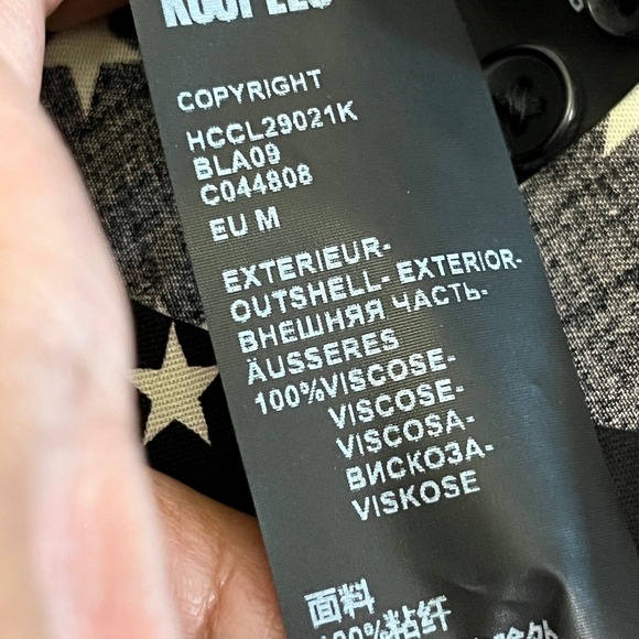 The Kooples Star Print Regular Fit Long Sleeve Button Down Woven Shirt sz M NWT - Picture 11 of 14